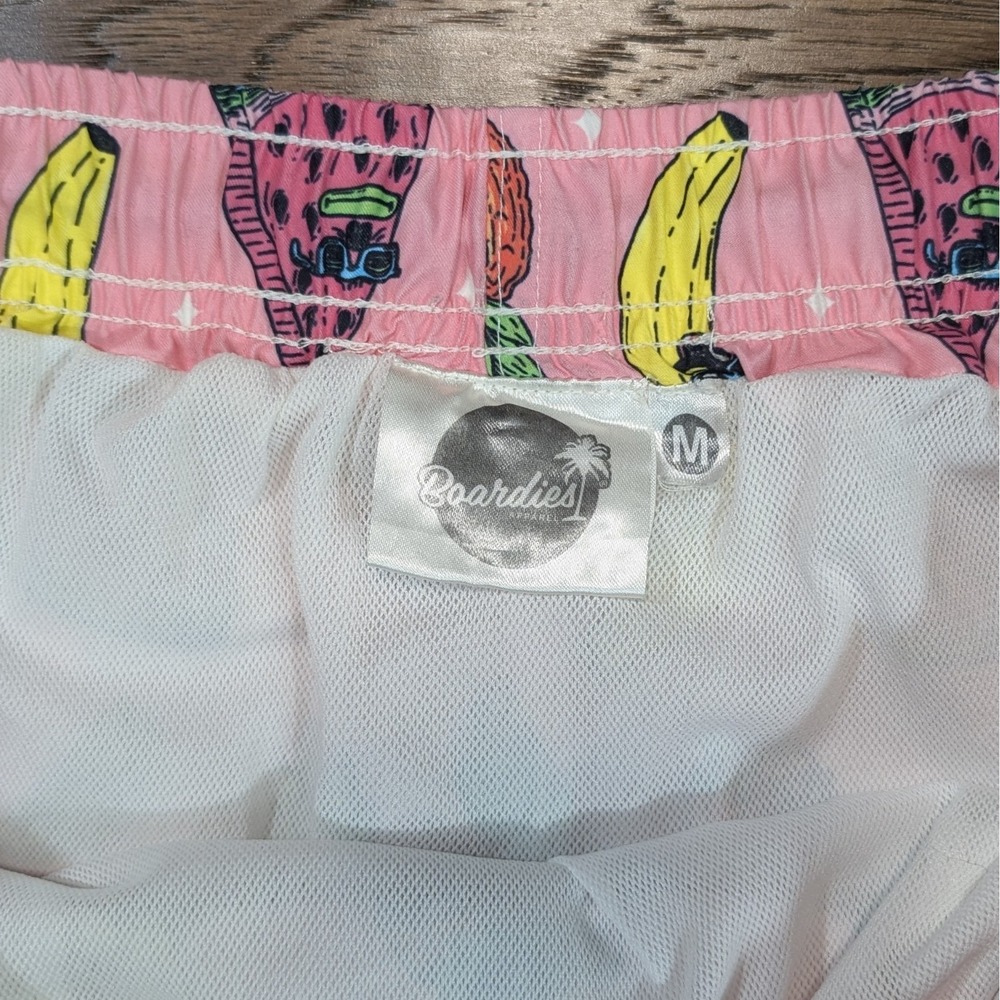 Boardies Medium Mens Swim Trunks Shorts Fruit Cocktail Tropical Pink 32/36 - Picture 2 of 7